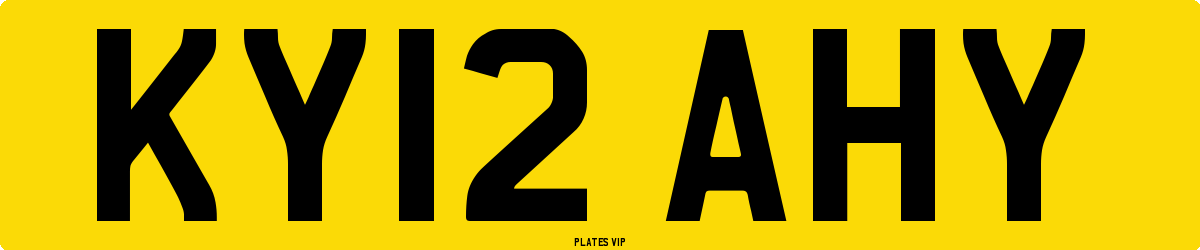 KY12 AHY Number Plate