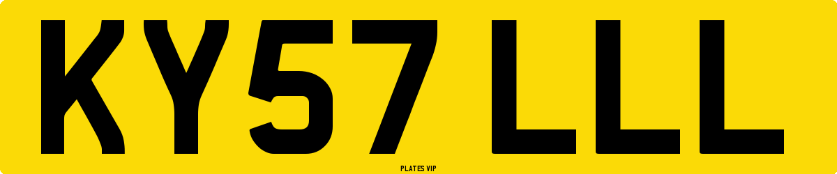 KY57 LLL Number Plate