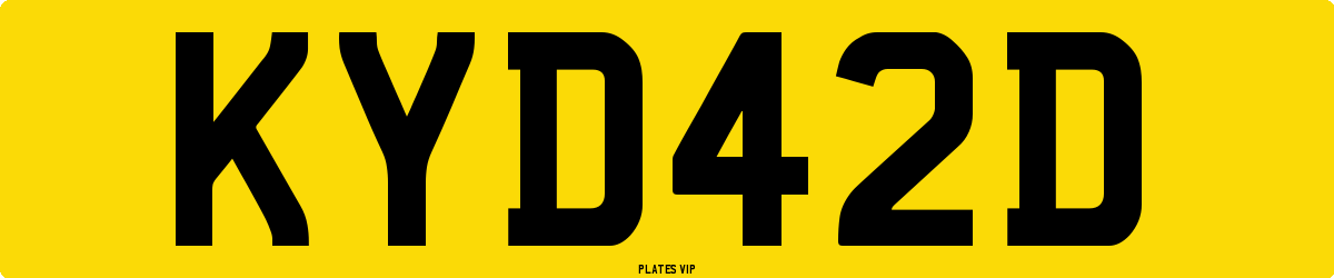 KYD42D Number Plate