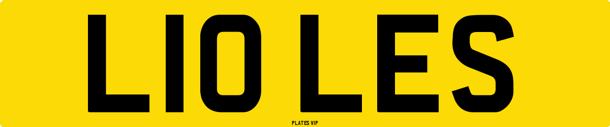 L10 LES Number Plate