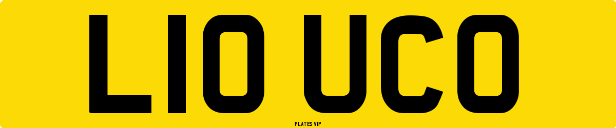 L10 UCO Number Plate
