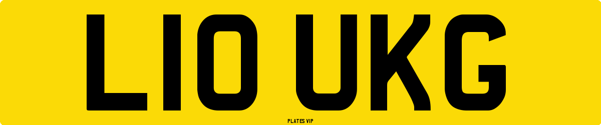 L10 UKG Number Plate