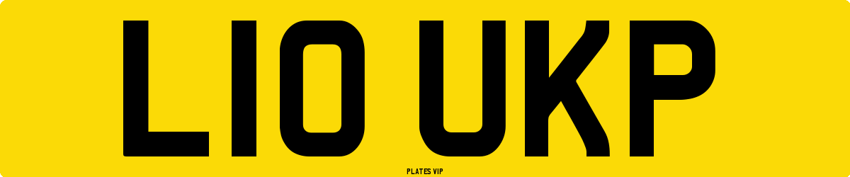 L10 UKP Number Plate