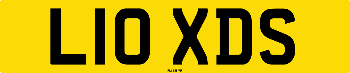 L10 XDS Number Plate