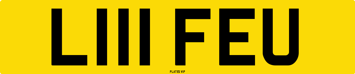 L111 FEU Number Plate