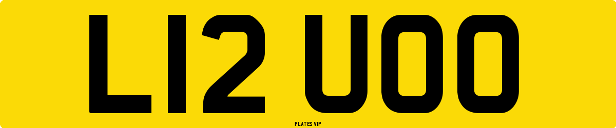 L12 UOO Number Plate