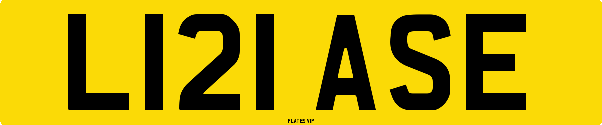 L121 ASE Number Plate