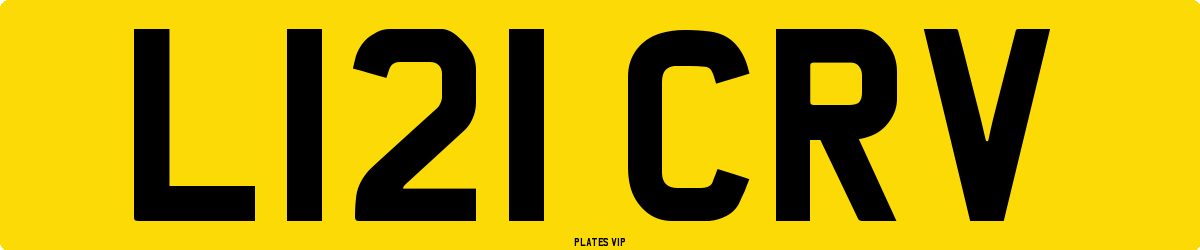 L121 CRV Number Plate