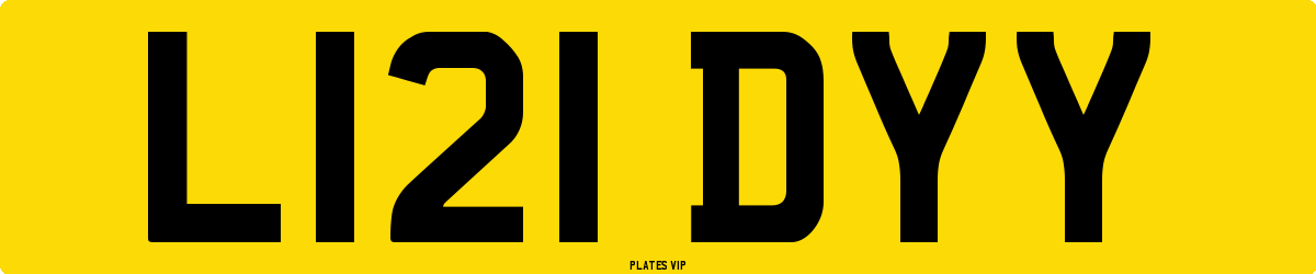 L121 DYY Number Plate