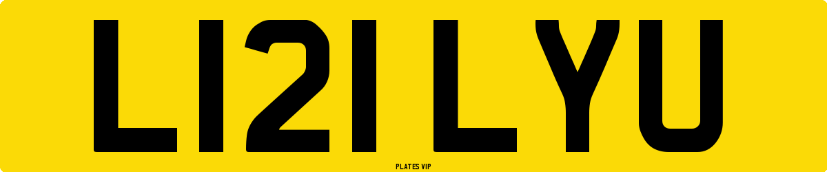 L121 LYU Number Plate