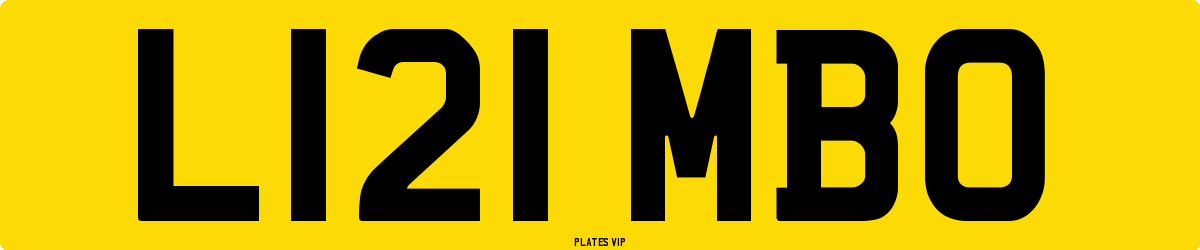 L121 MBO Number Plate