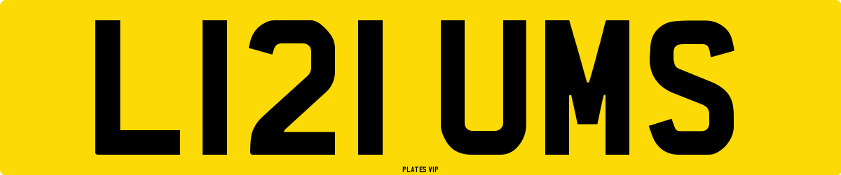 L121 UMS Number Plate