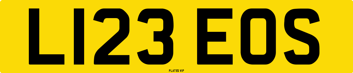 L123 EOS Number Plate