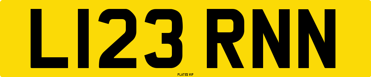 L123 RNN Number Plate