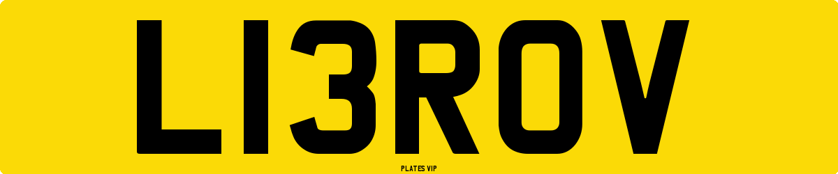 L13ROV Number Plate