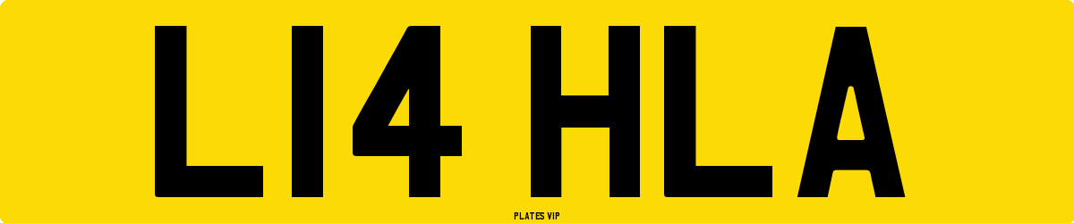 L14 HLA Number Plate