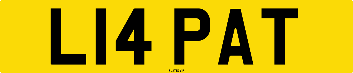 L14 PAT Number Plate