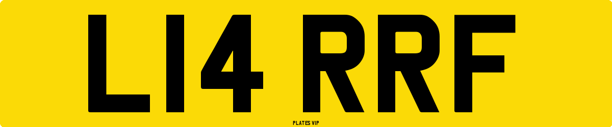 L14 RRF Number Plate