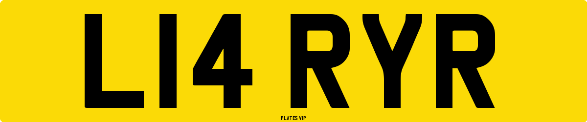 L14 RYR Number Plate