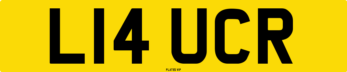 L14 UCR Number Plate