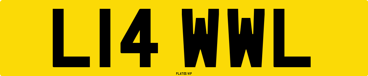 L14 WWL Number Plate