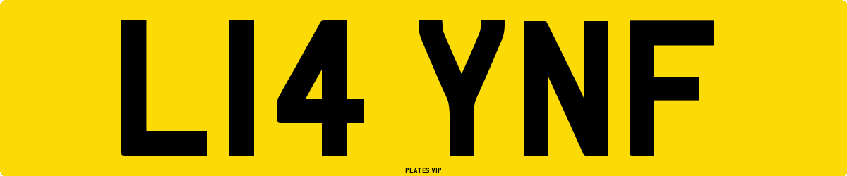L14 YNF Number Plate