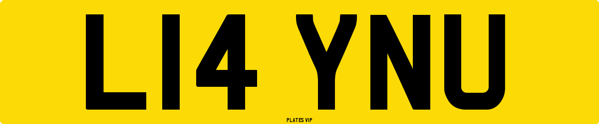 L14 YNU Number Plate