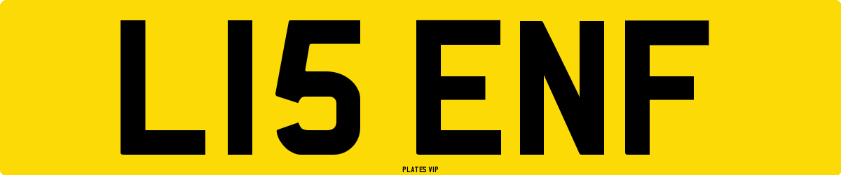 L15 ENF Number Plate