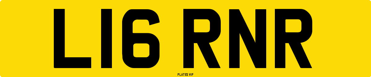 L16 RNR Number Plate