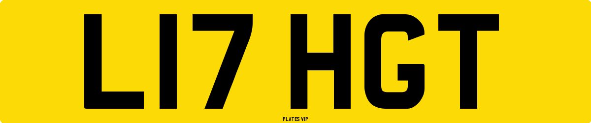 L17 HGT Number Plate