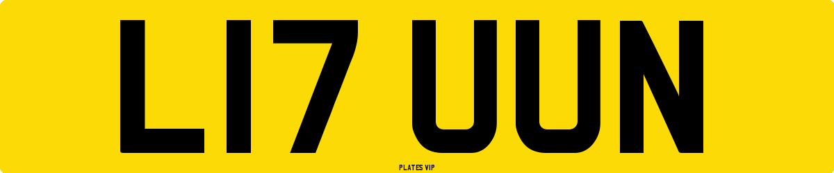 L17 UUN Number Plate