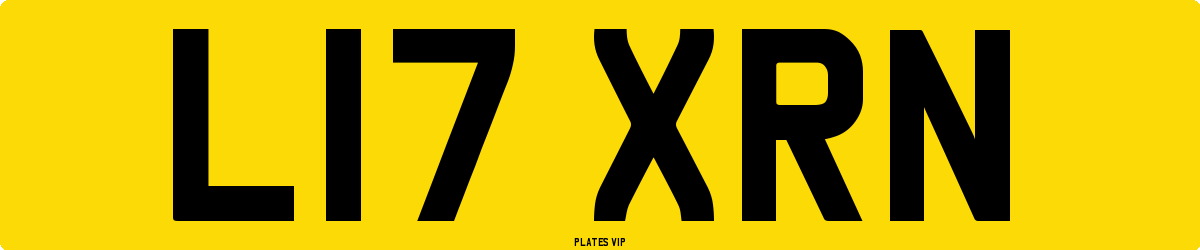 L17 XRN Number Plate