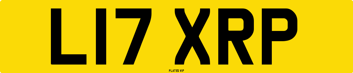 L17 XRP Number Plate