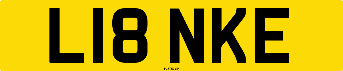 L18 NKE Number Plate