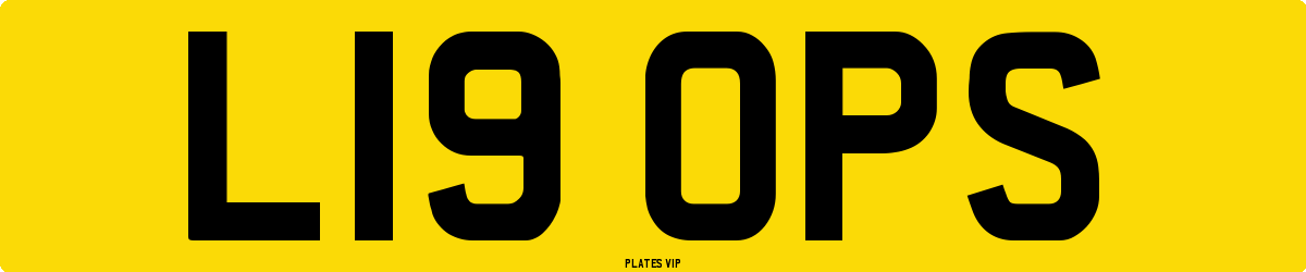 L19 OPS Number Plate