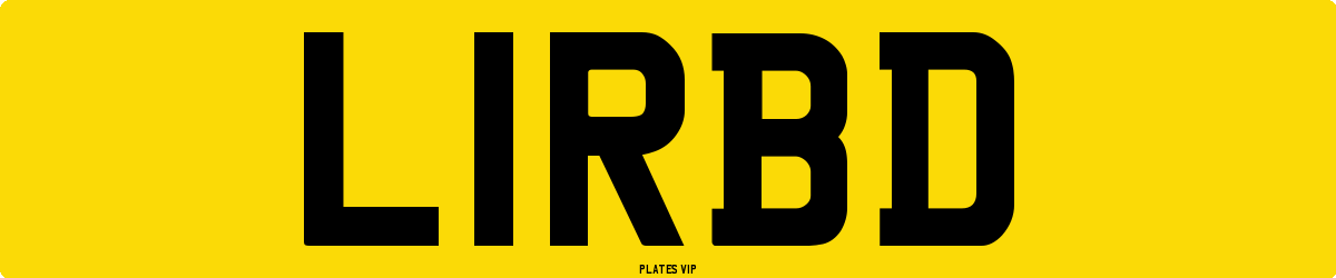 L1RBD Number Plate