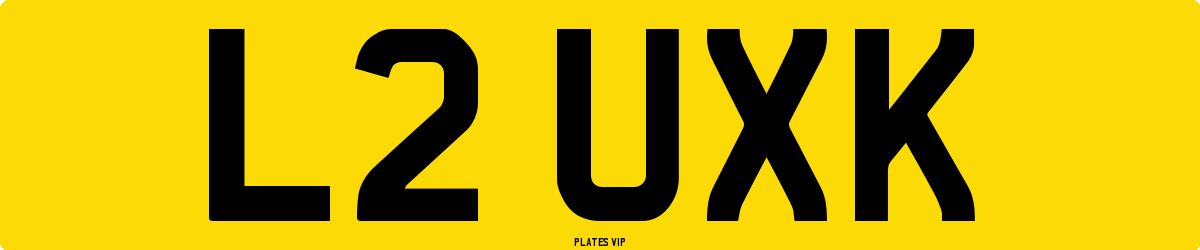 L2 UXK Number Plate