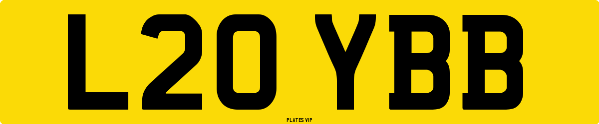 L20 YBB Number Plate