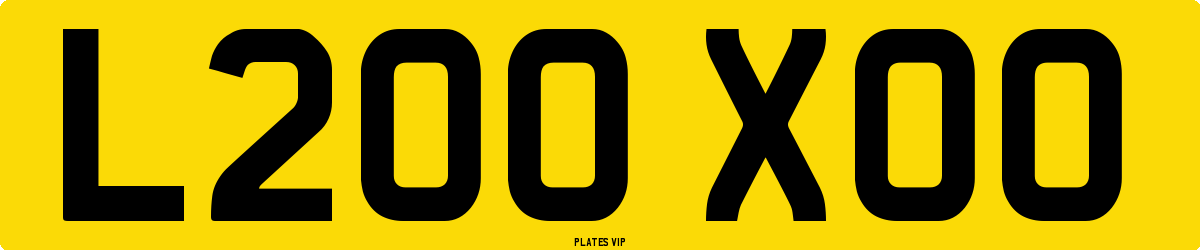 L200 XOO Number Plate