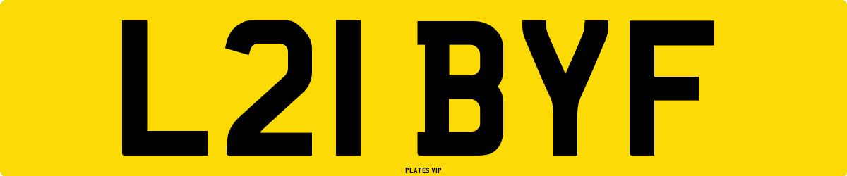 L21 BYF Number Plate