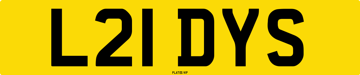 L21 DYS Number Plate