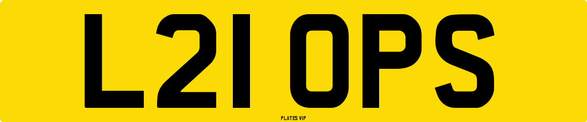 L21 OPS Number Plate