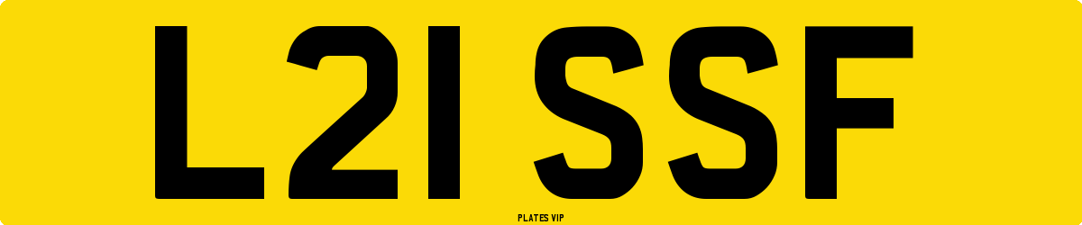 L21 SSF Number Plate