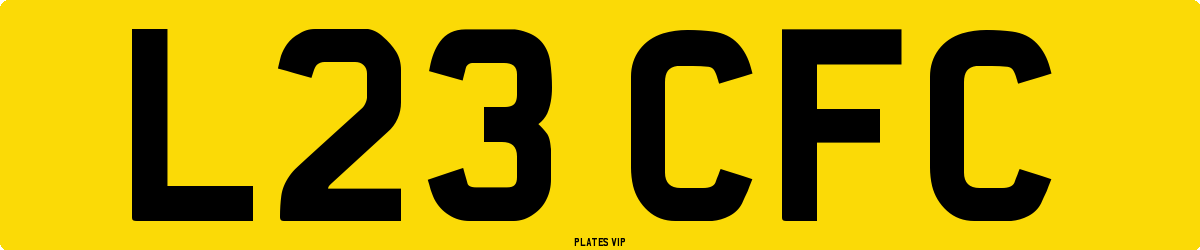 L23 CFC Number Plate