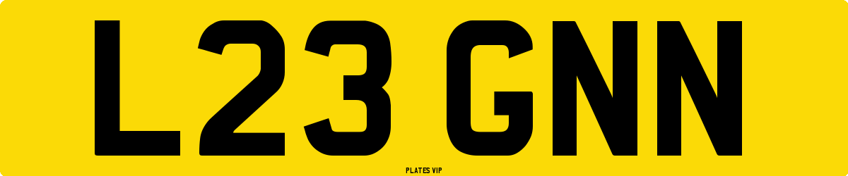 L23 GNN Number Plate