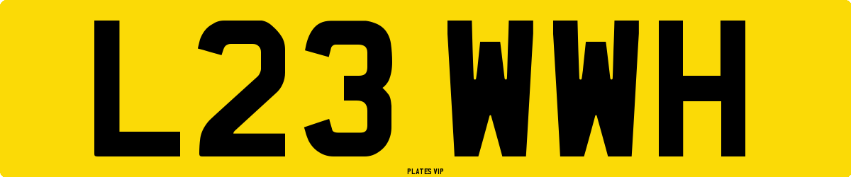 L23 WWH Number Plate