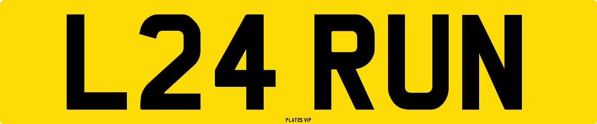 L24 RUN Number Plate