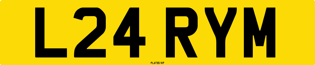 L24 RYM Number Plate