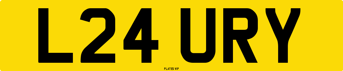 L24 URY Number Plate