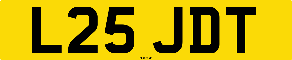 L25 JDT Number Plate